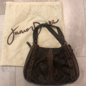 Junior Drake hobo style leather shoulder bag